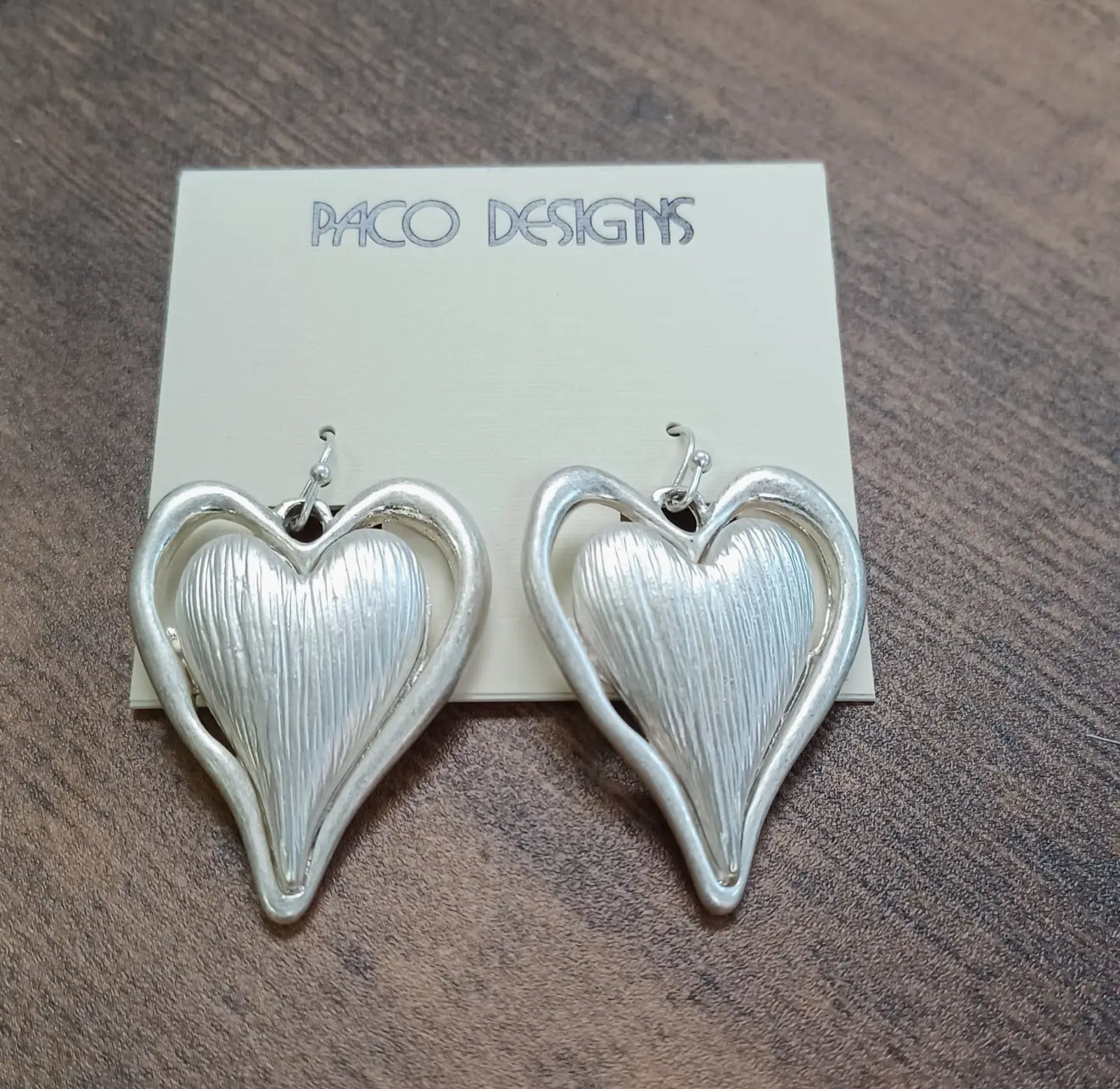 Brush With Love Heart Dangle Earrings