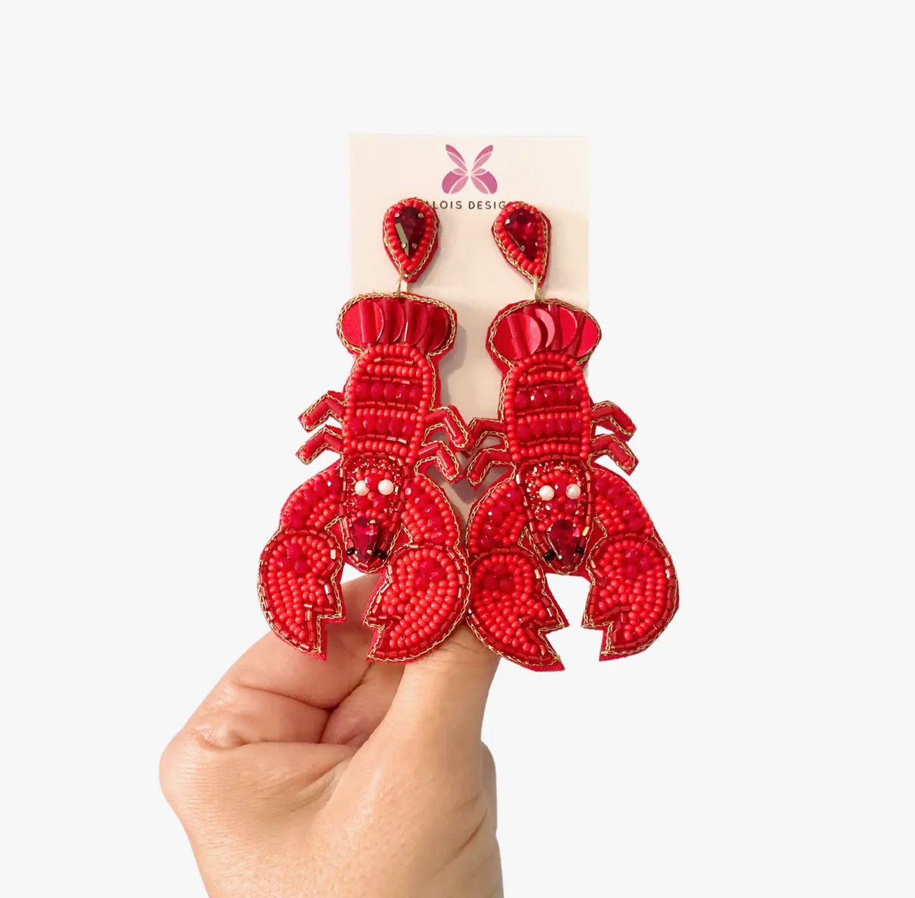 Spicy Red Crawfish Earring