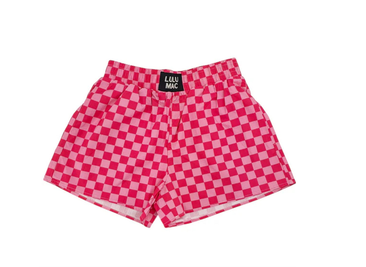 LuLu Mac Pink Pink Boxer Shorts