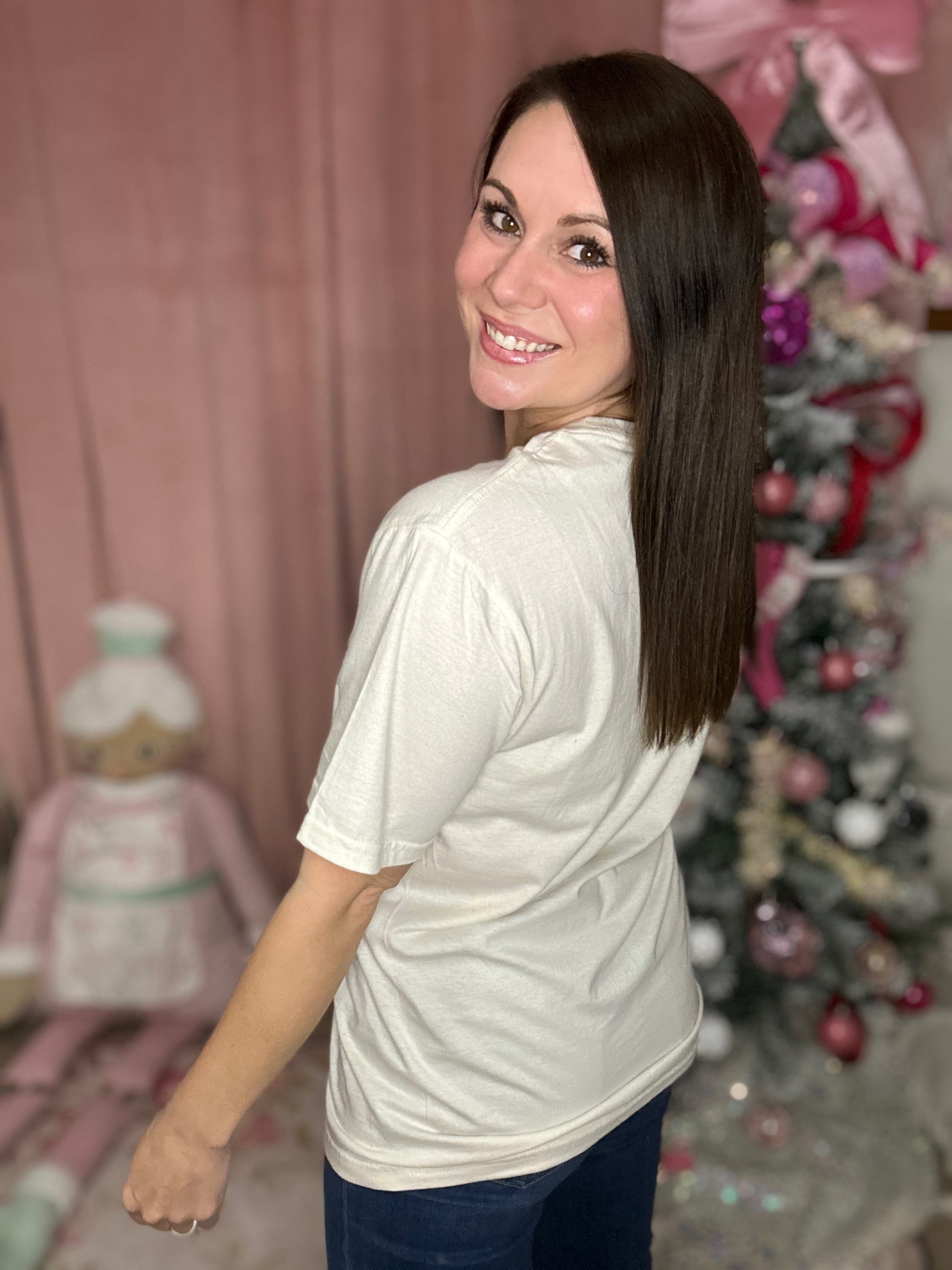 Bubble Peace Santa Graphic- tee