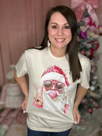 Bubble Peace Santa Graphic- tee