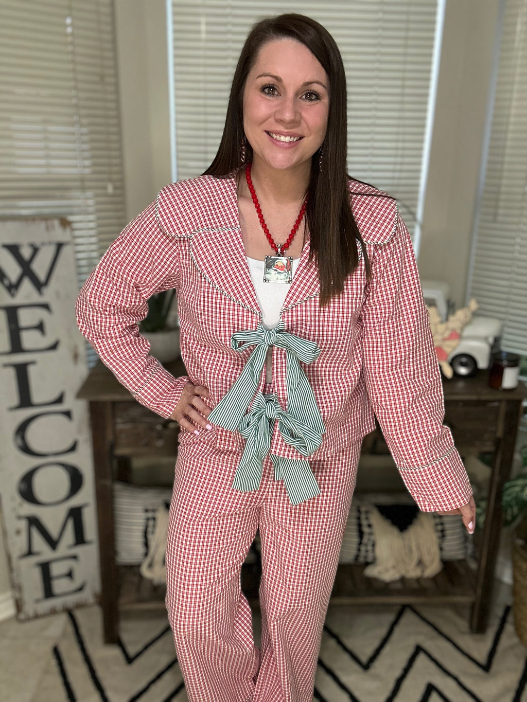 Ginghem Christmas Pajama Set