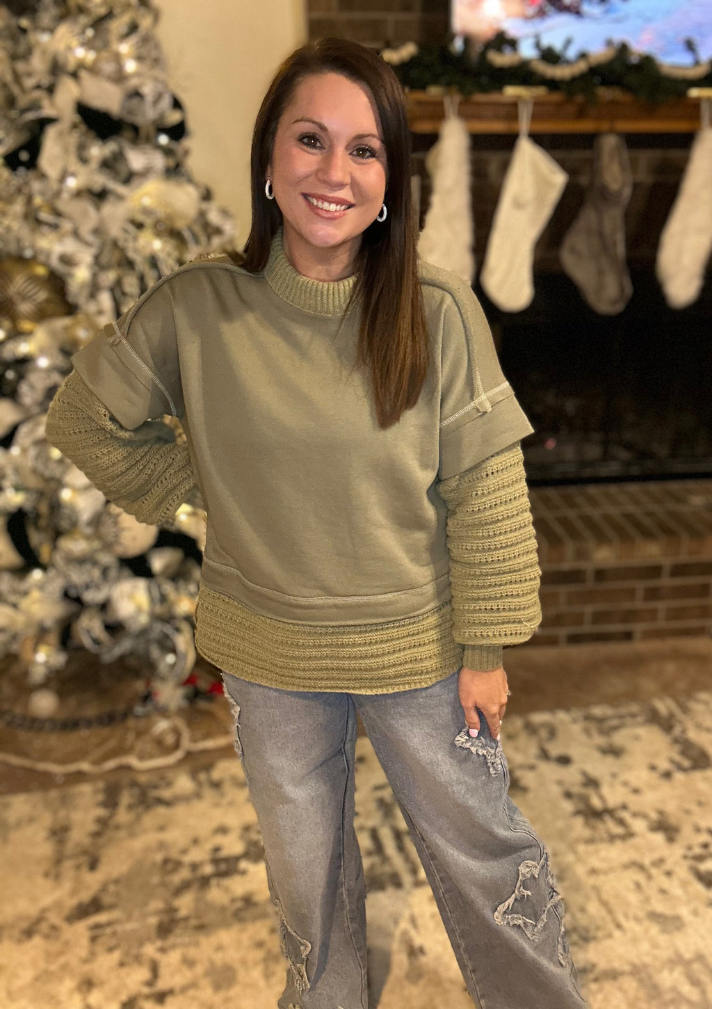 Frayed Star Straight Jeans