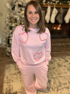 Plush Heart Pants Set