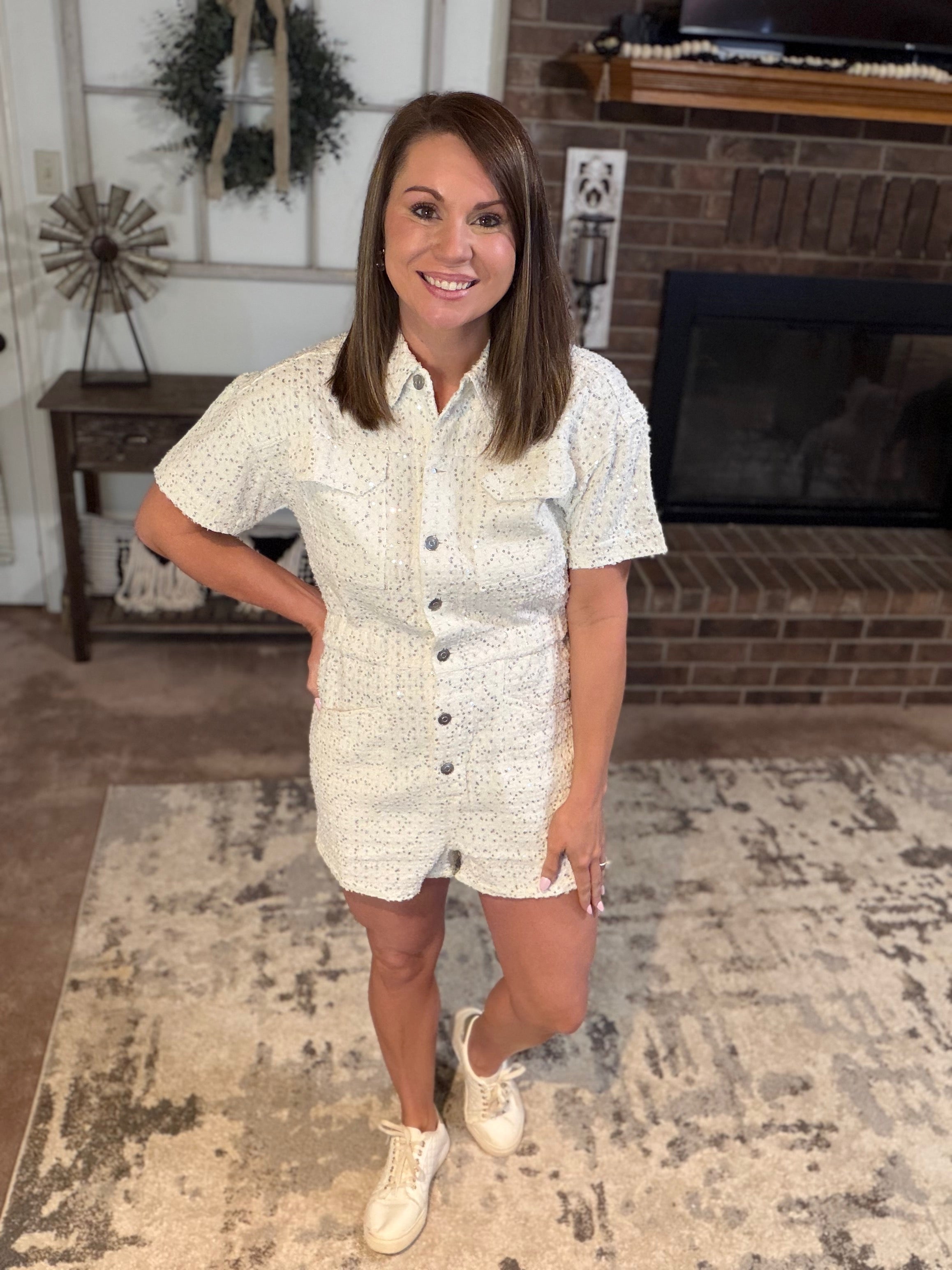 Pearl Glam Romper