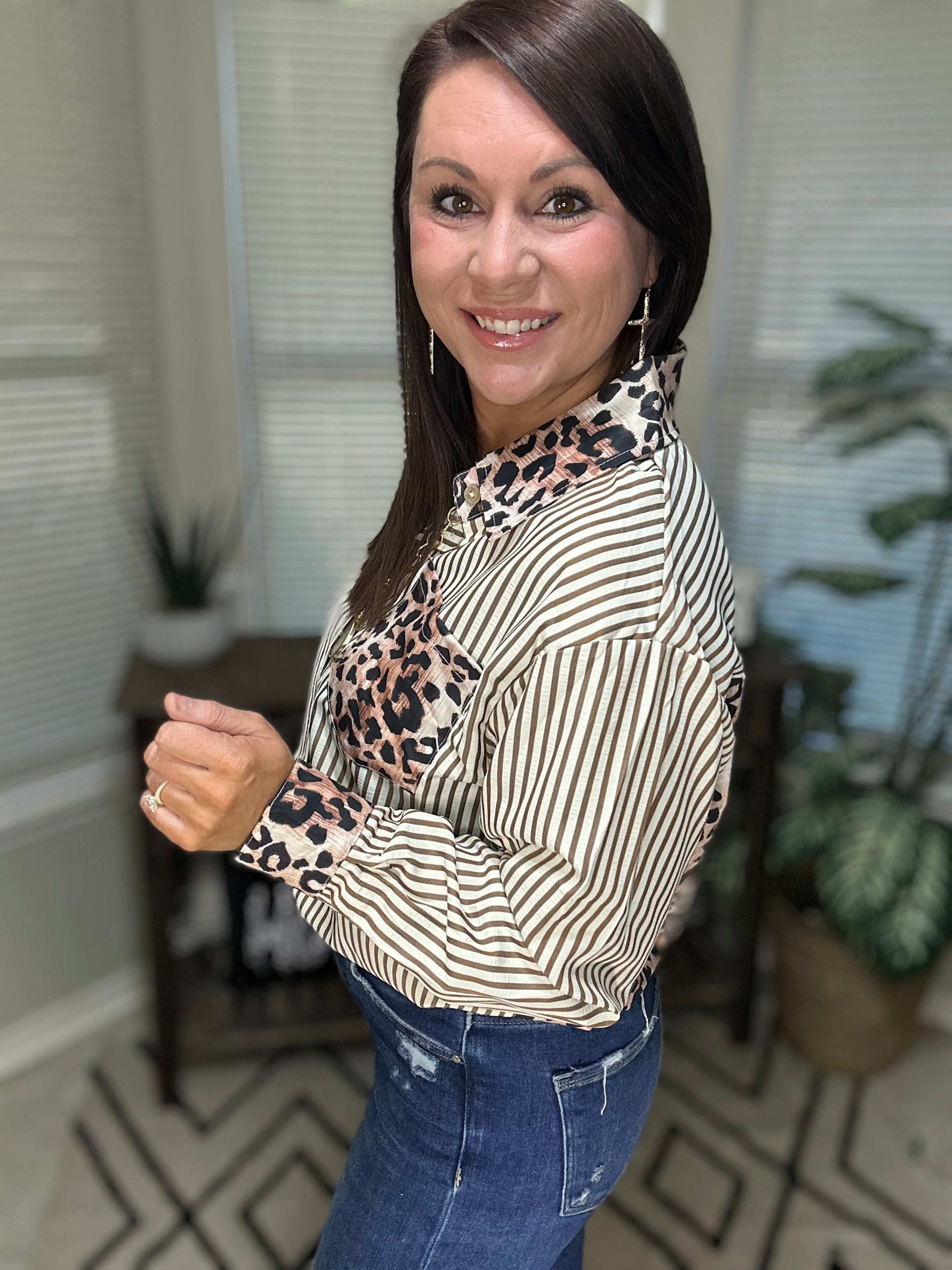 Savanna Stripe Button-Up