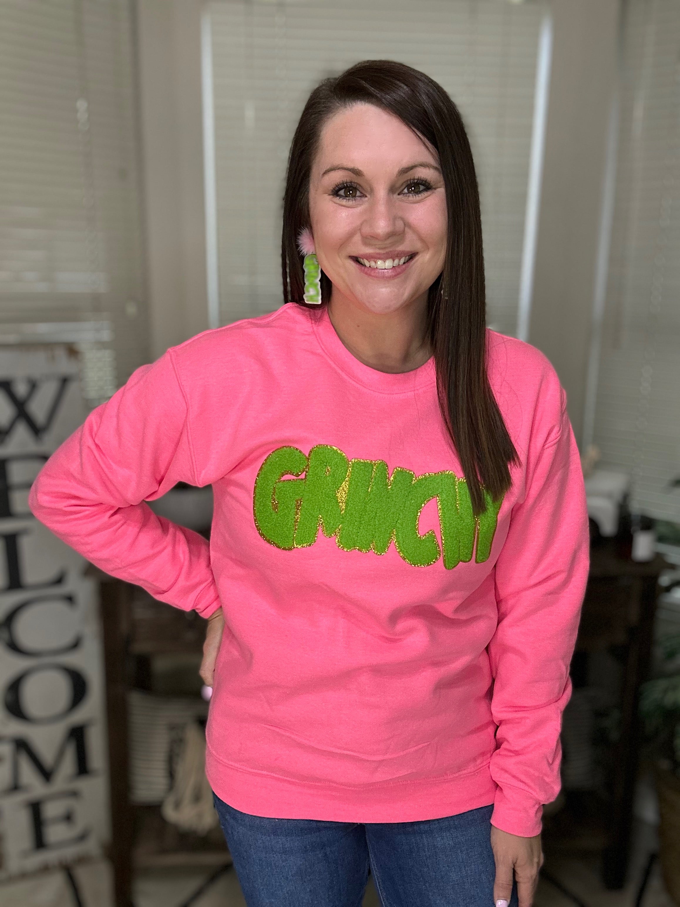 Grinchy Patch Sweatshirt