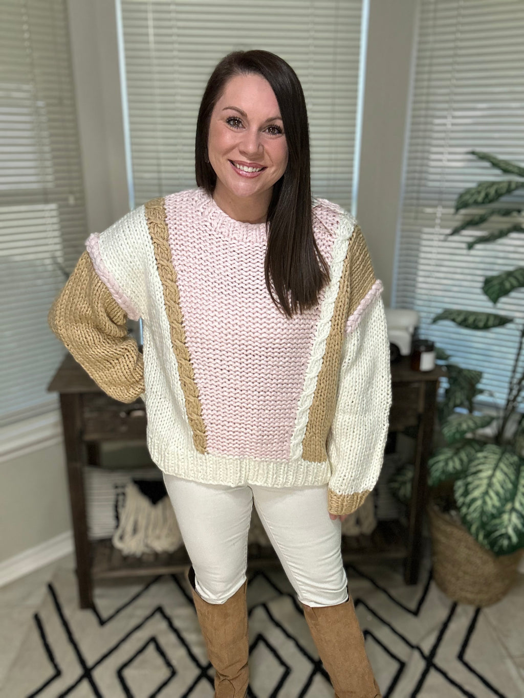 Colorblock Chunky Sweater