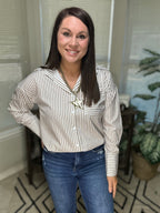 Everyday Stripe Button-Up