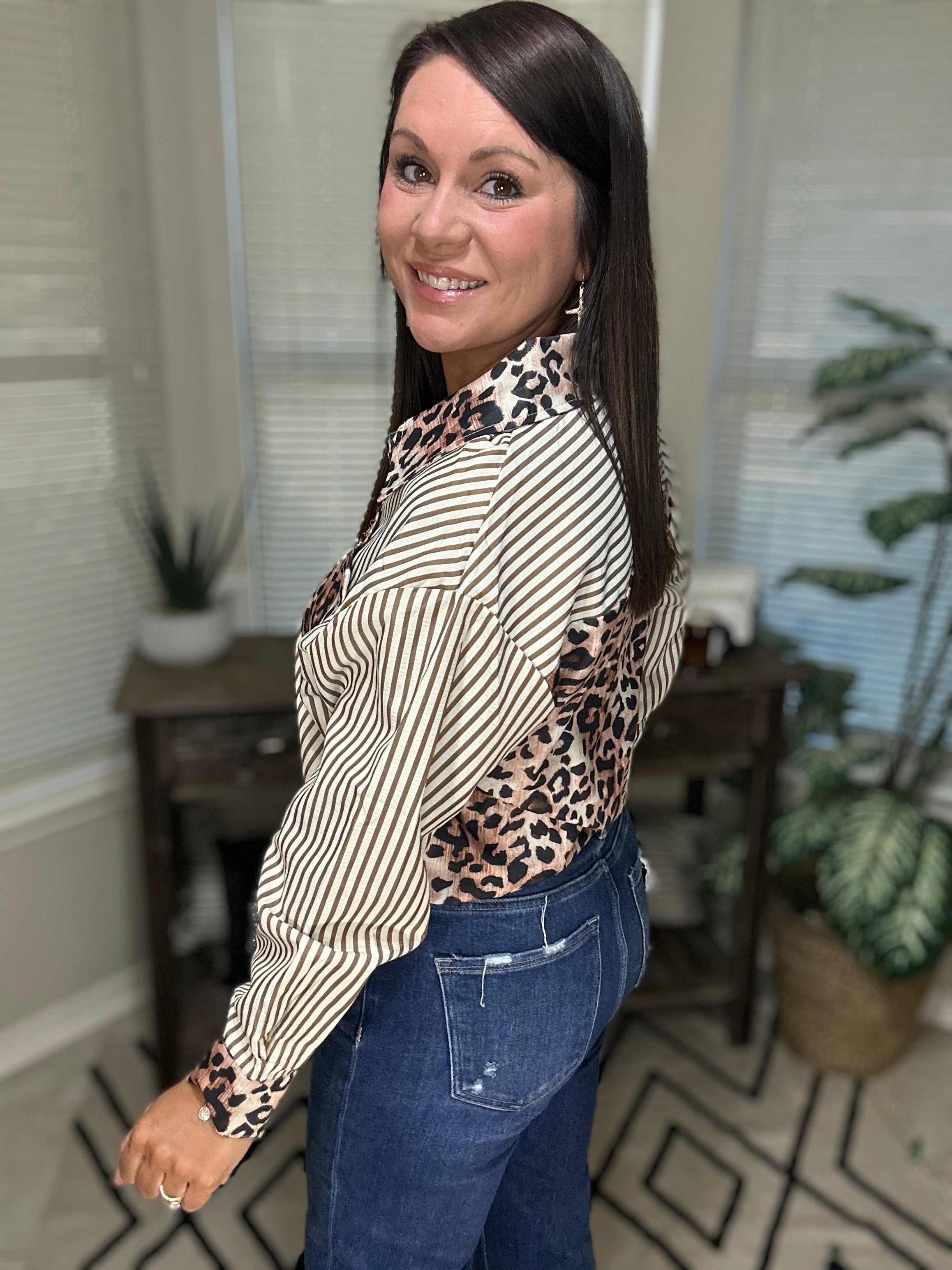 Savanna Stripe Button-Up