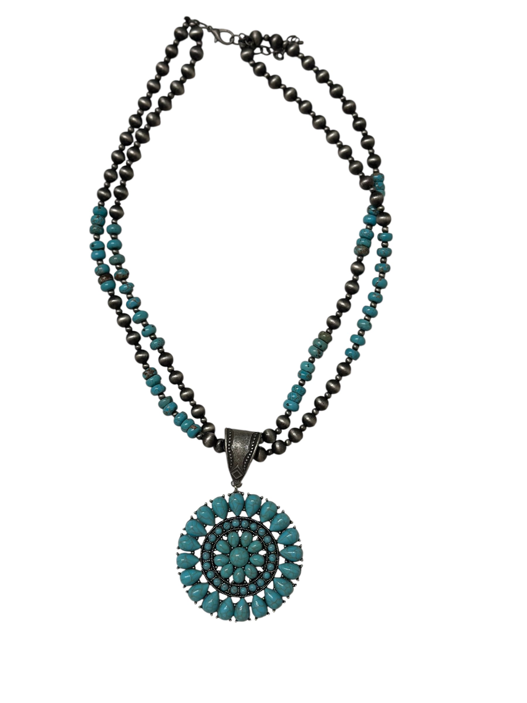 Circle Necklace (Turquoise)