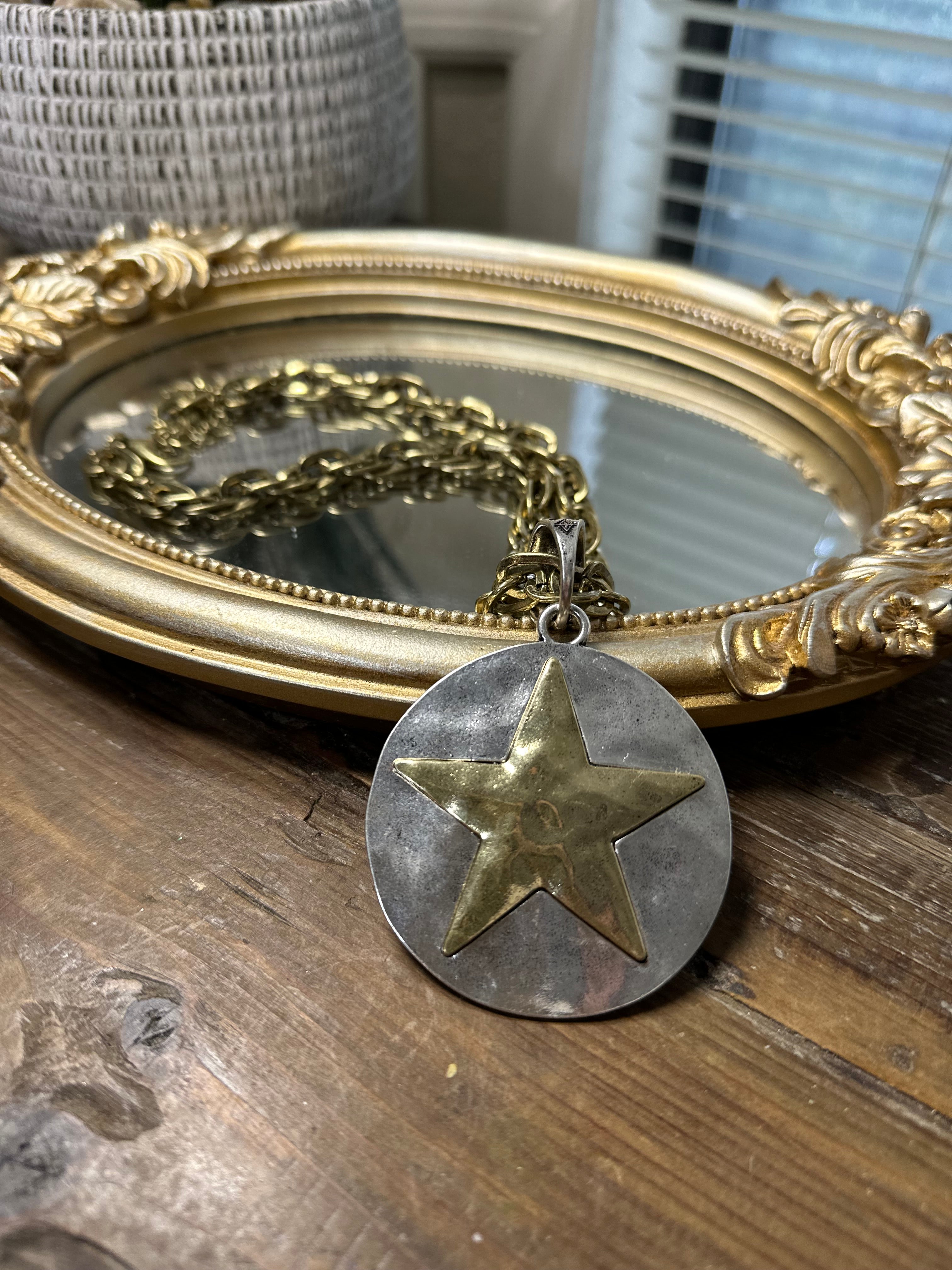 Two Tone Star Necklace