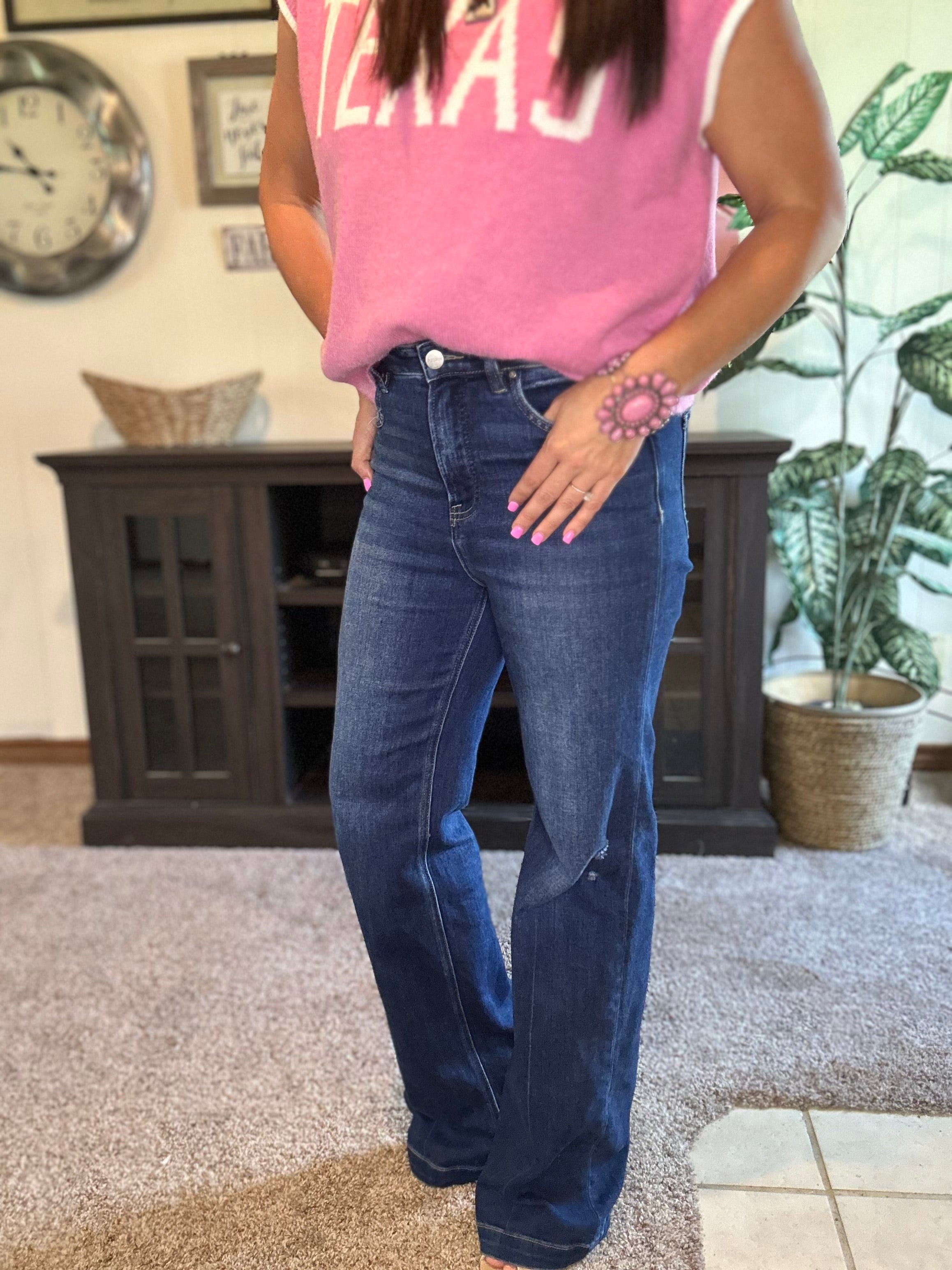 High Rise Straight Jeans