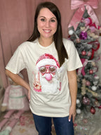 Bubble Peace Santa Graphic- tee