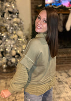 Layered Rib Knit Sweater