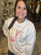 Patchwork Love Heart Sweatshirt