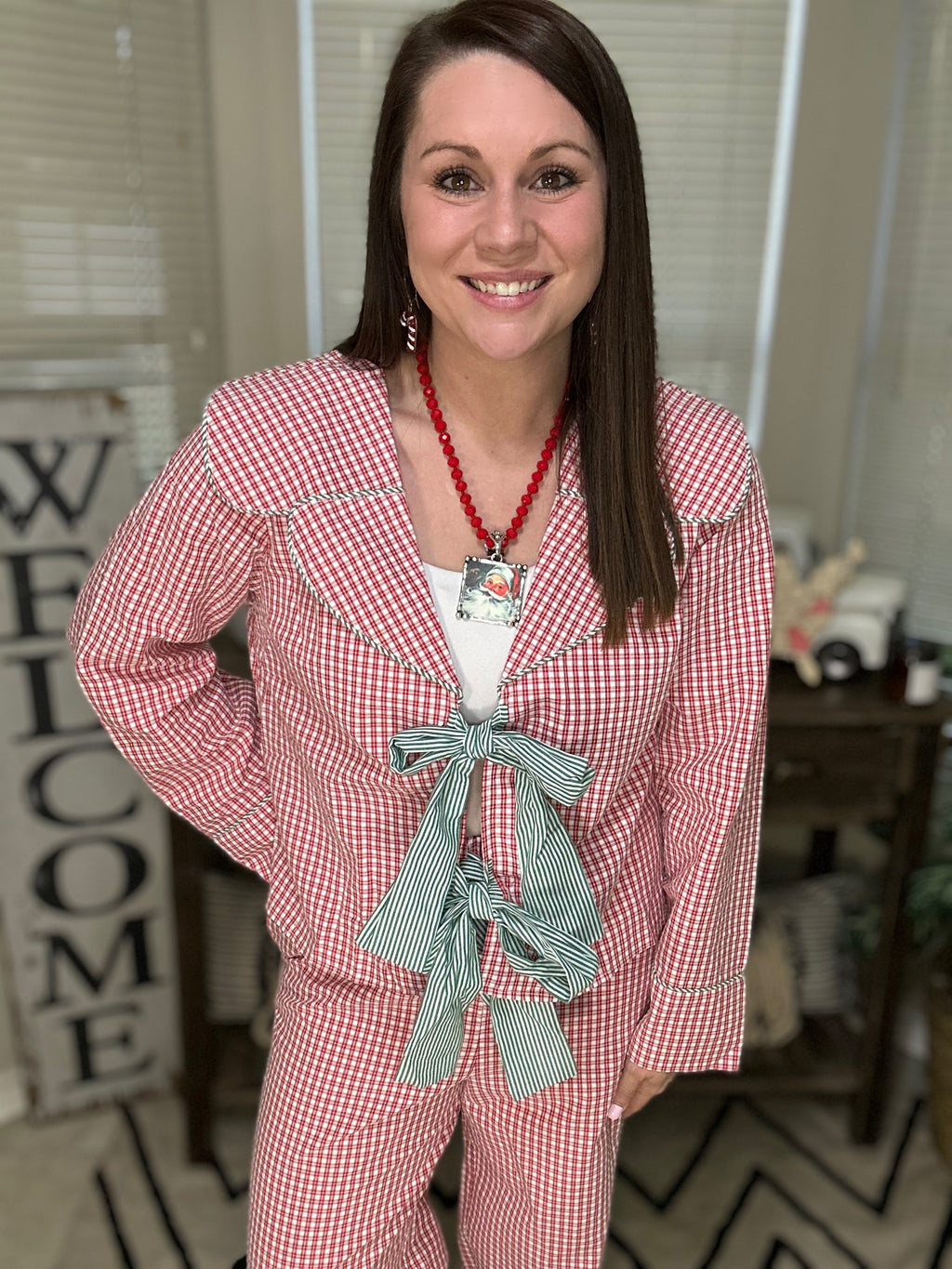 Ginghem Christmas Pajama Set