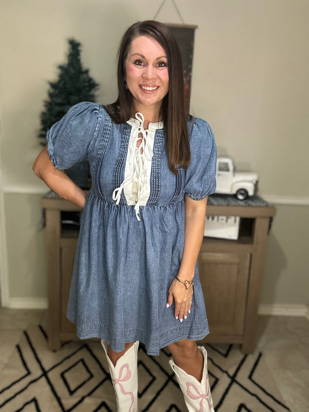 Babydoll Denim Dress