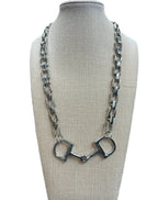 Rhinestone Horse Bit Necklace
