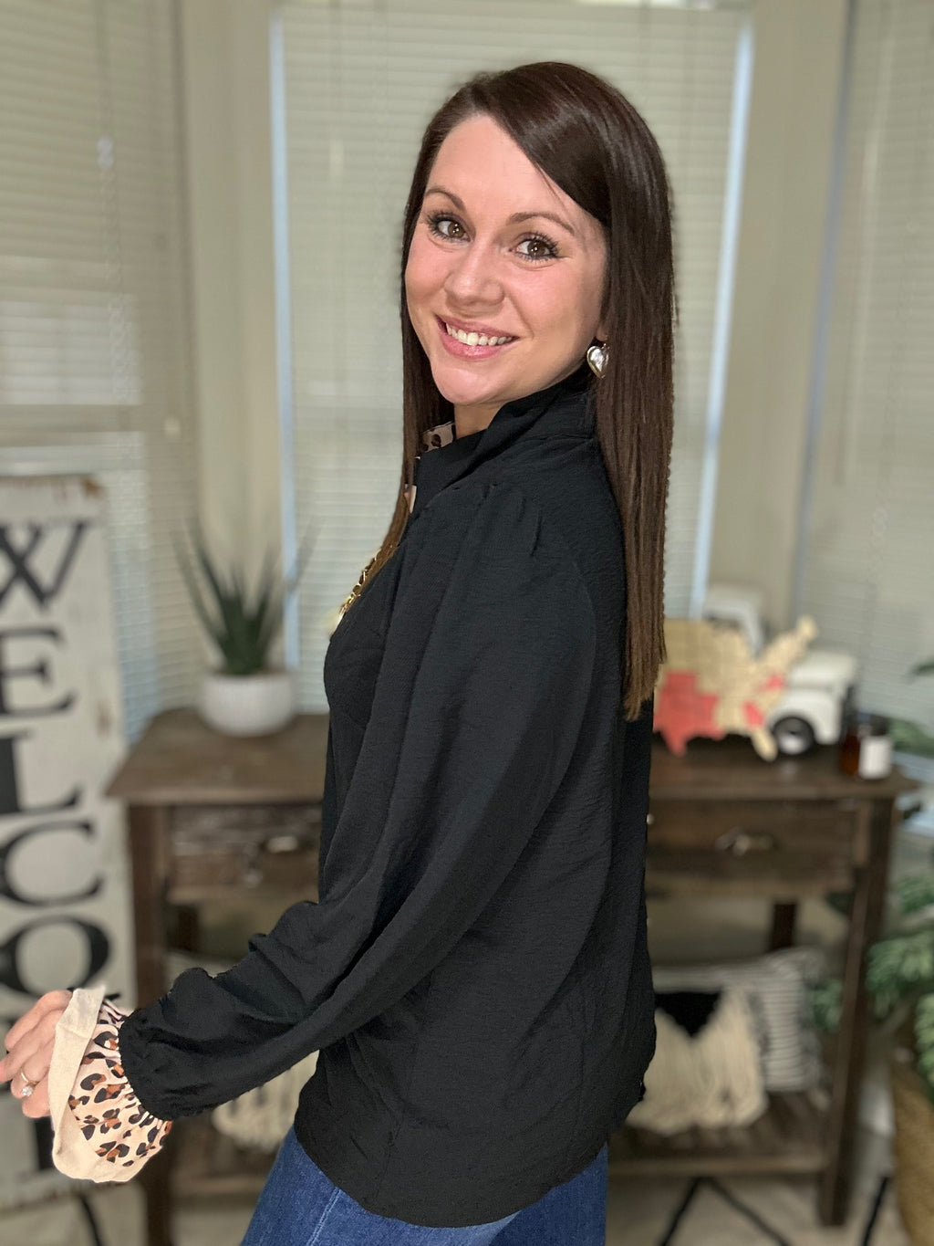 Midnight Leopard Top