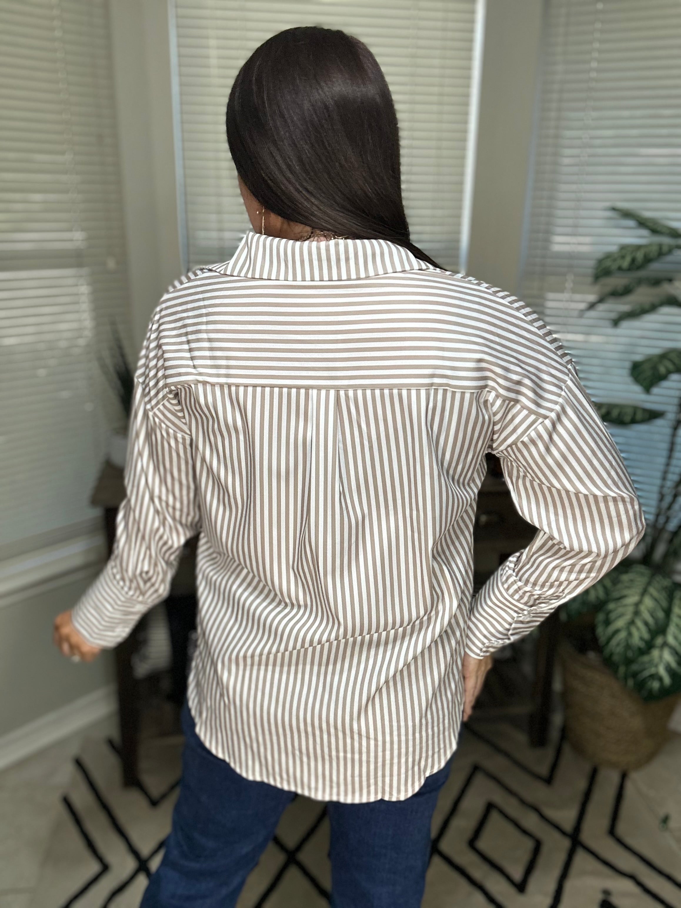 Everyday Stripe Button-Up