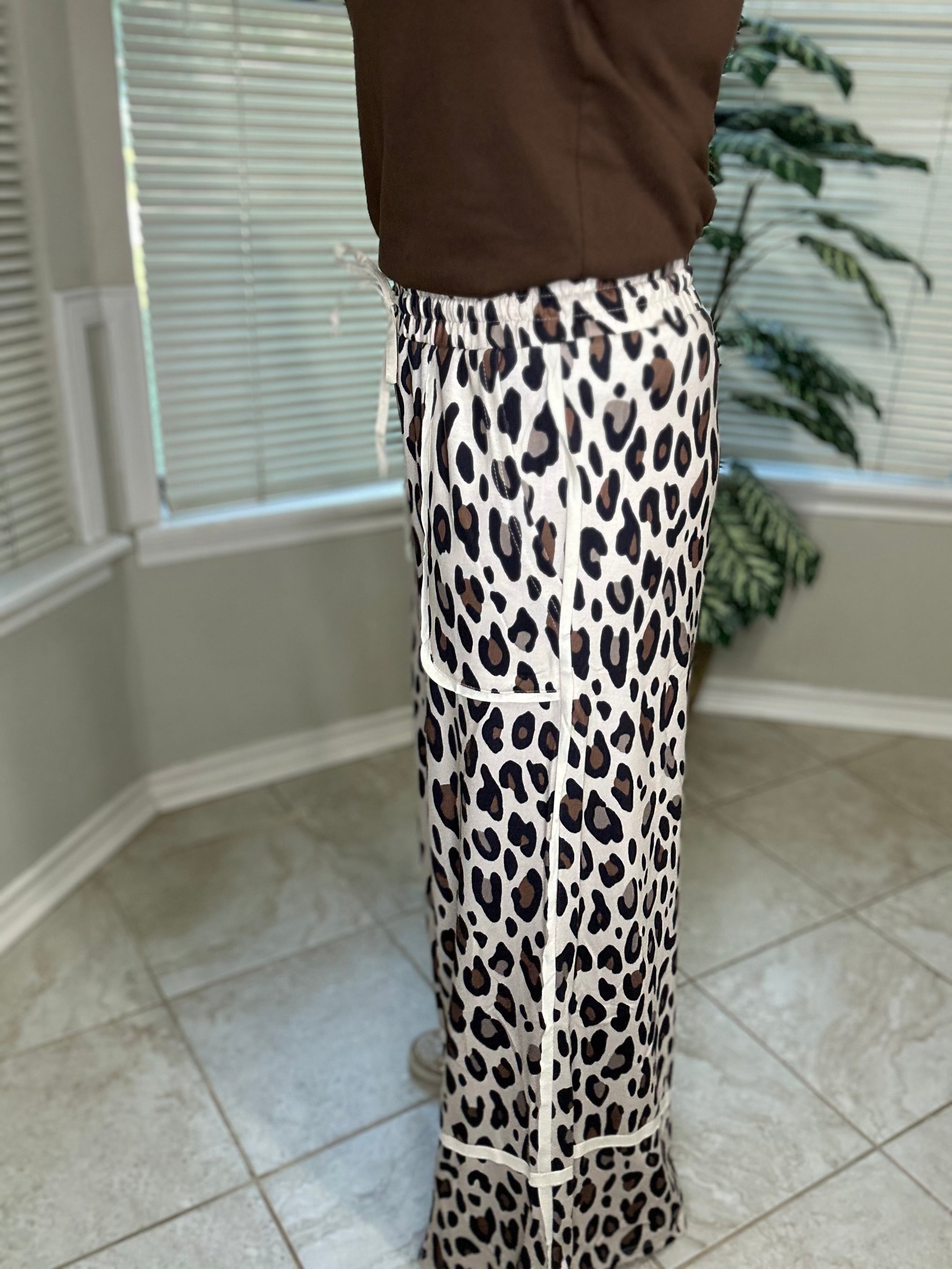 Leopard Khaki Pants