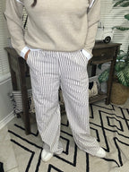 Stripe Casual Pants