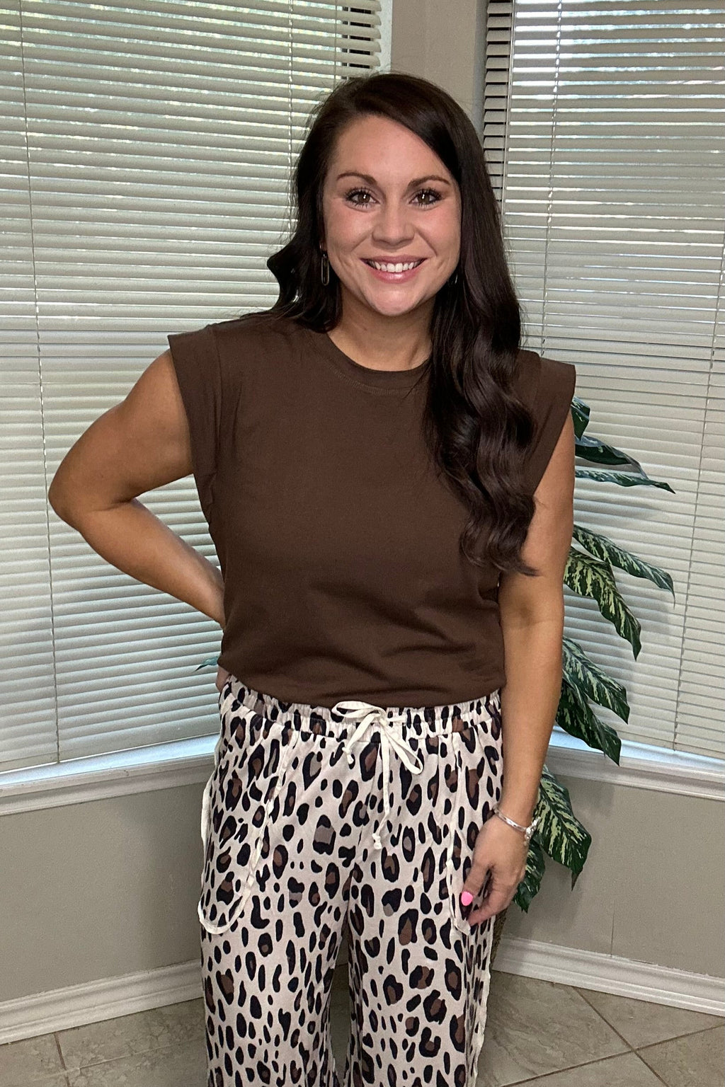 Leopard Khaki Pants
