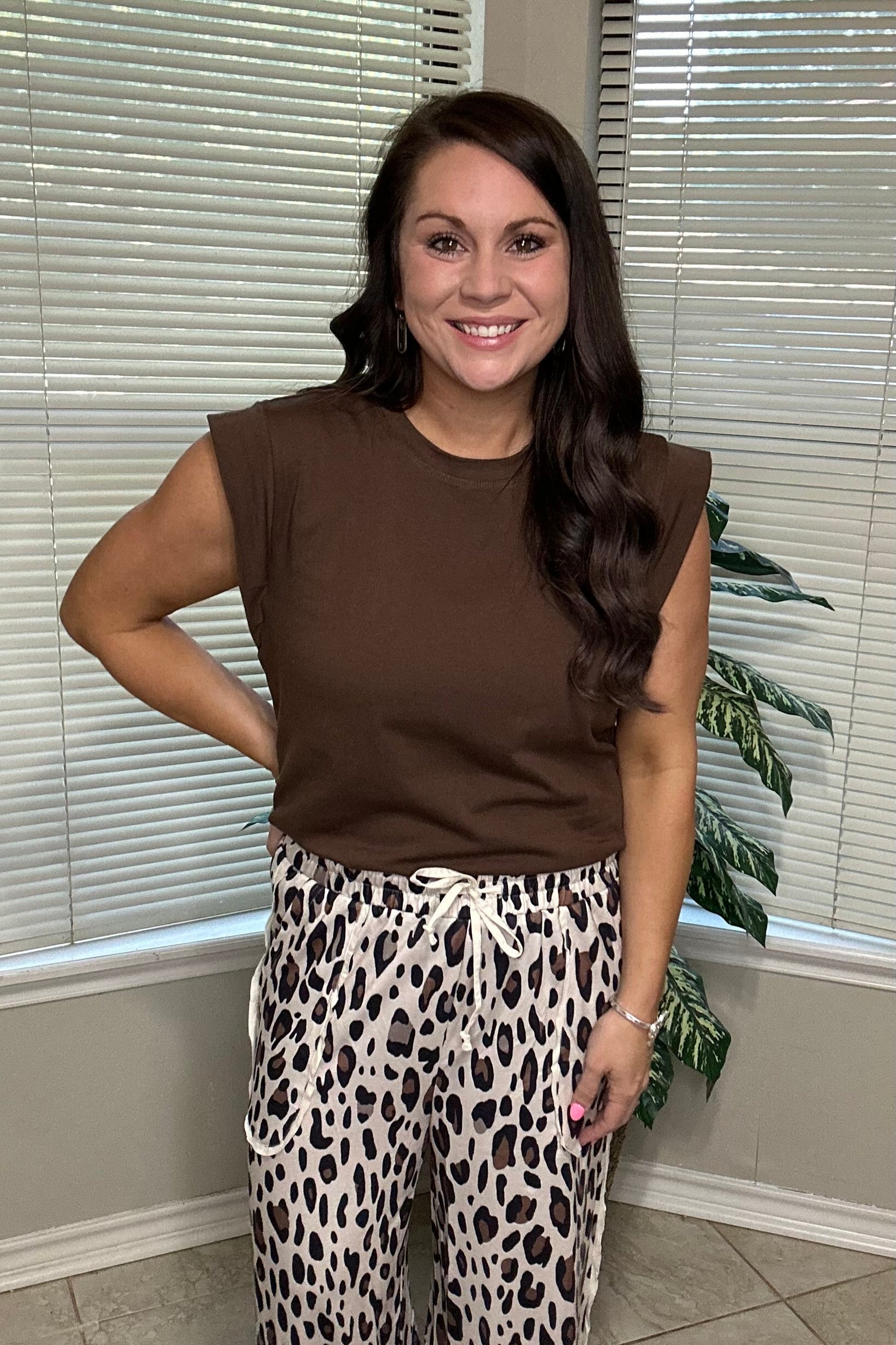 Leopard Khaki Pants