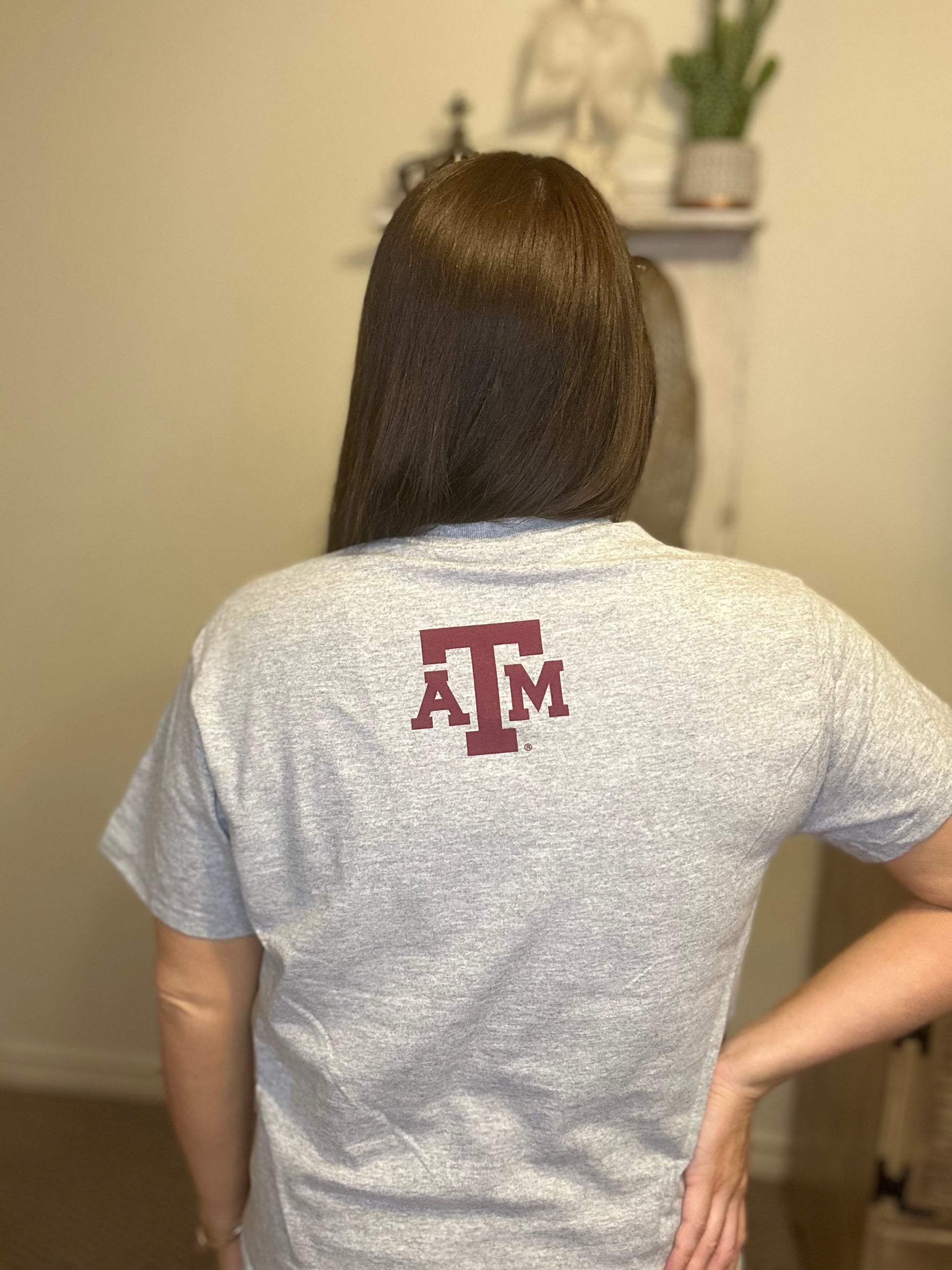 College A&M Plaid Graphic-Tee