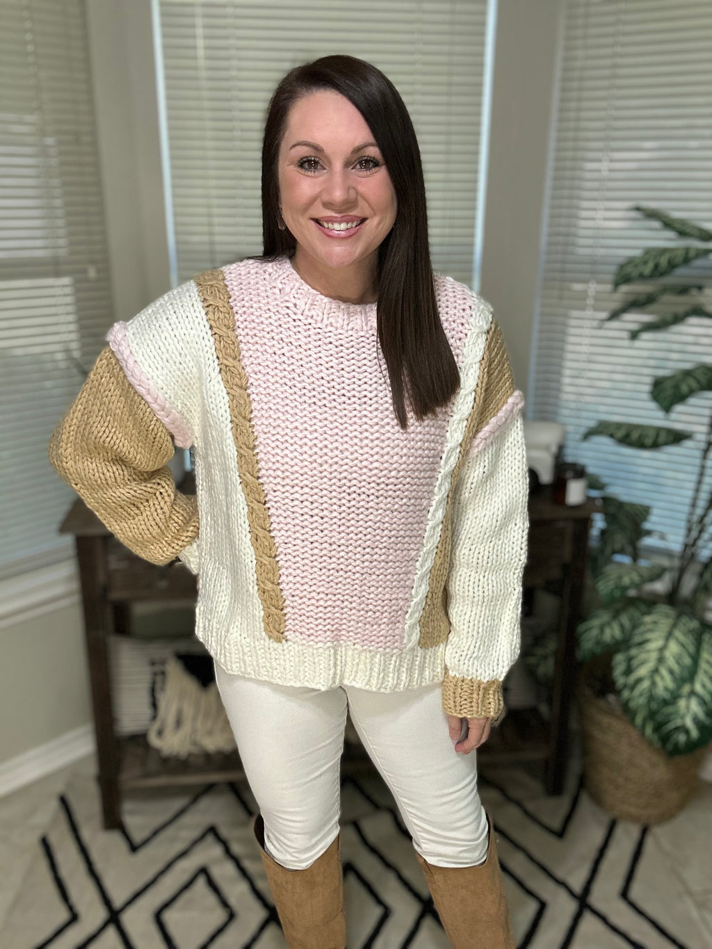 Colorblock Chunky Sweater
