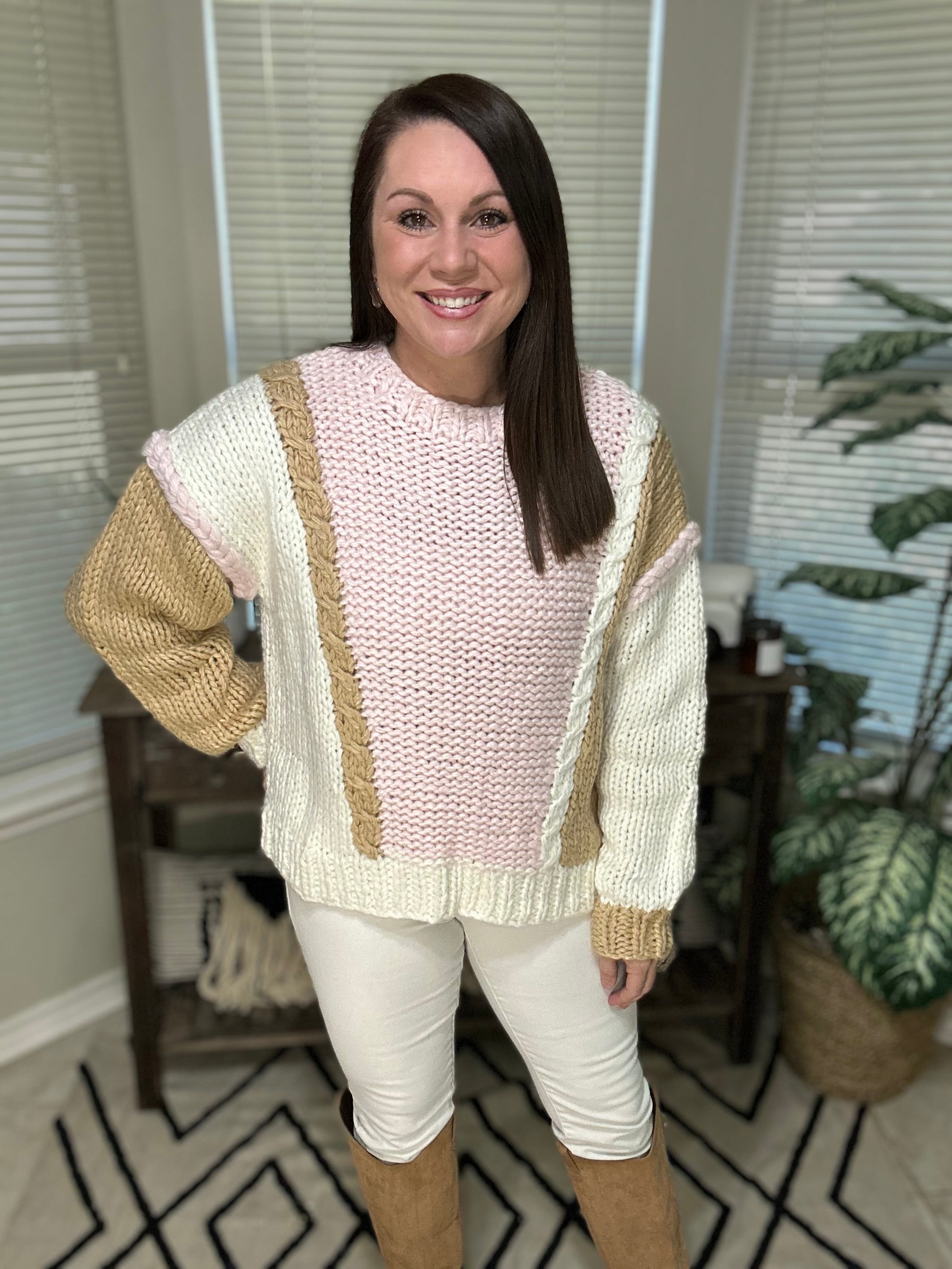 Colorblock Chunky Sweater