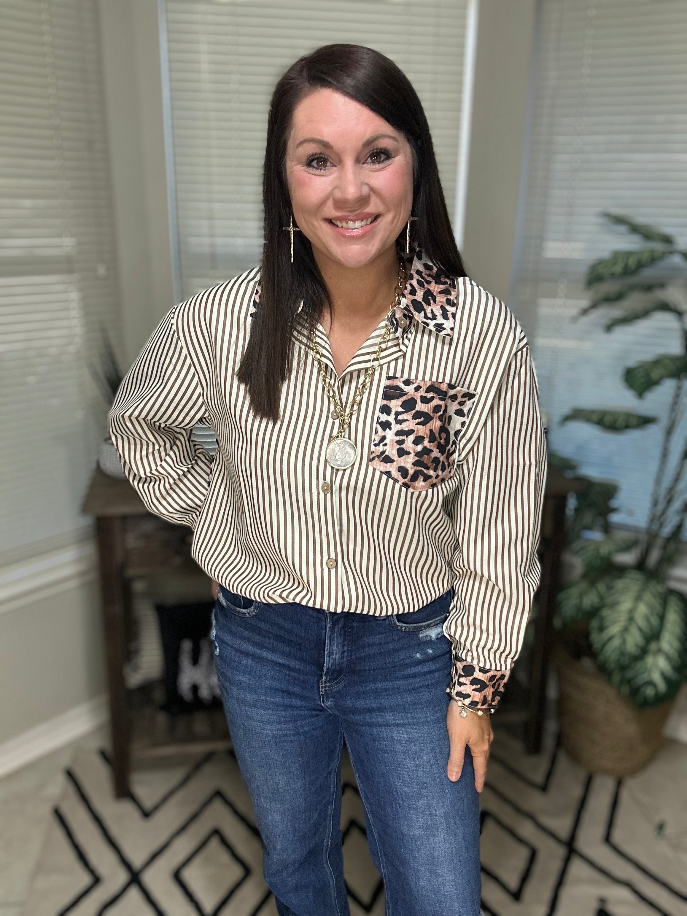 Savanna Stripe Button-Up