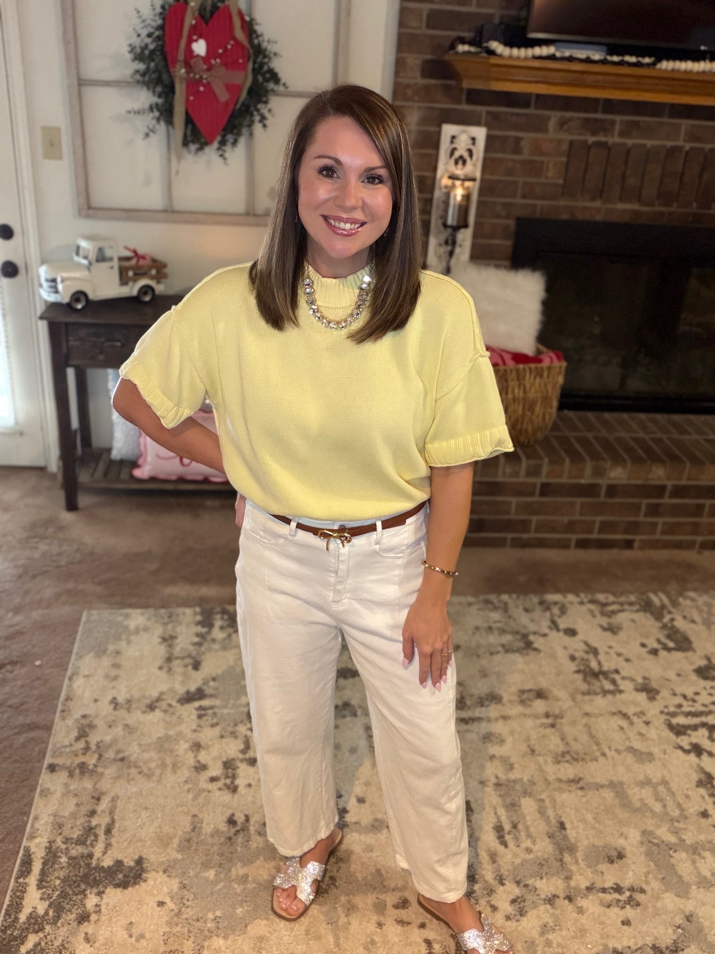 White Barrel Twill Pants