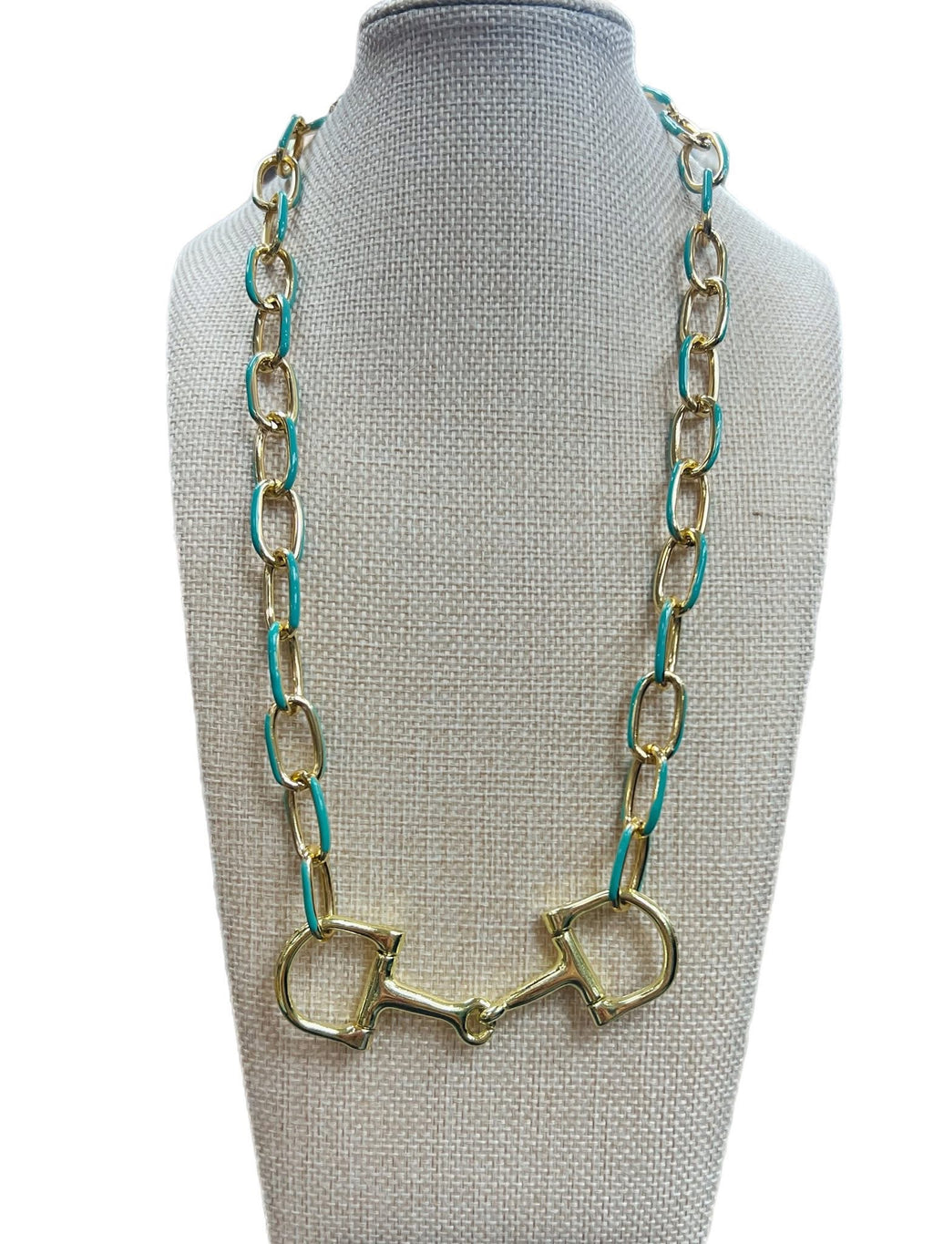 Turquoise Horse Bit Necklace