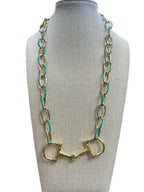 Turquoise Horse Bit Necklace