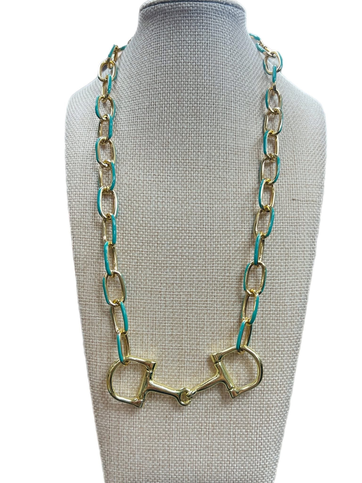 Turquoise Horse Bit Necklace