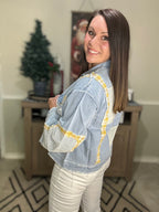 Plaid & Lace Patchwork Jacket