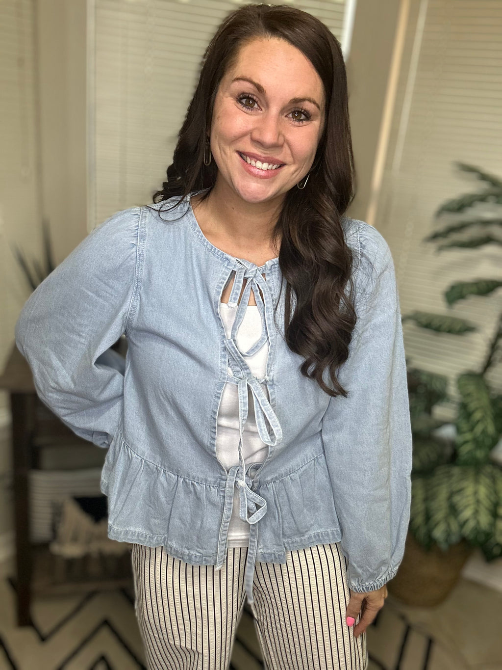 Stripe Casual Pants
