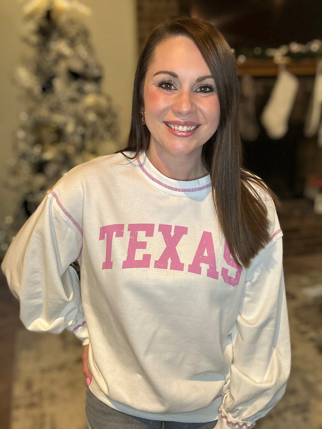 Texas Printed Crewneck Sweatshirt