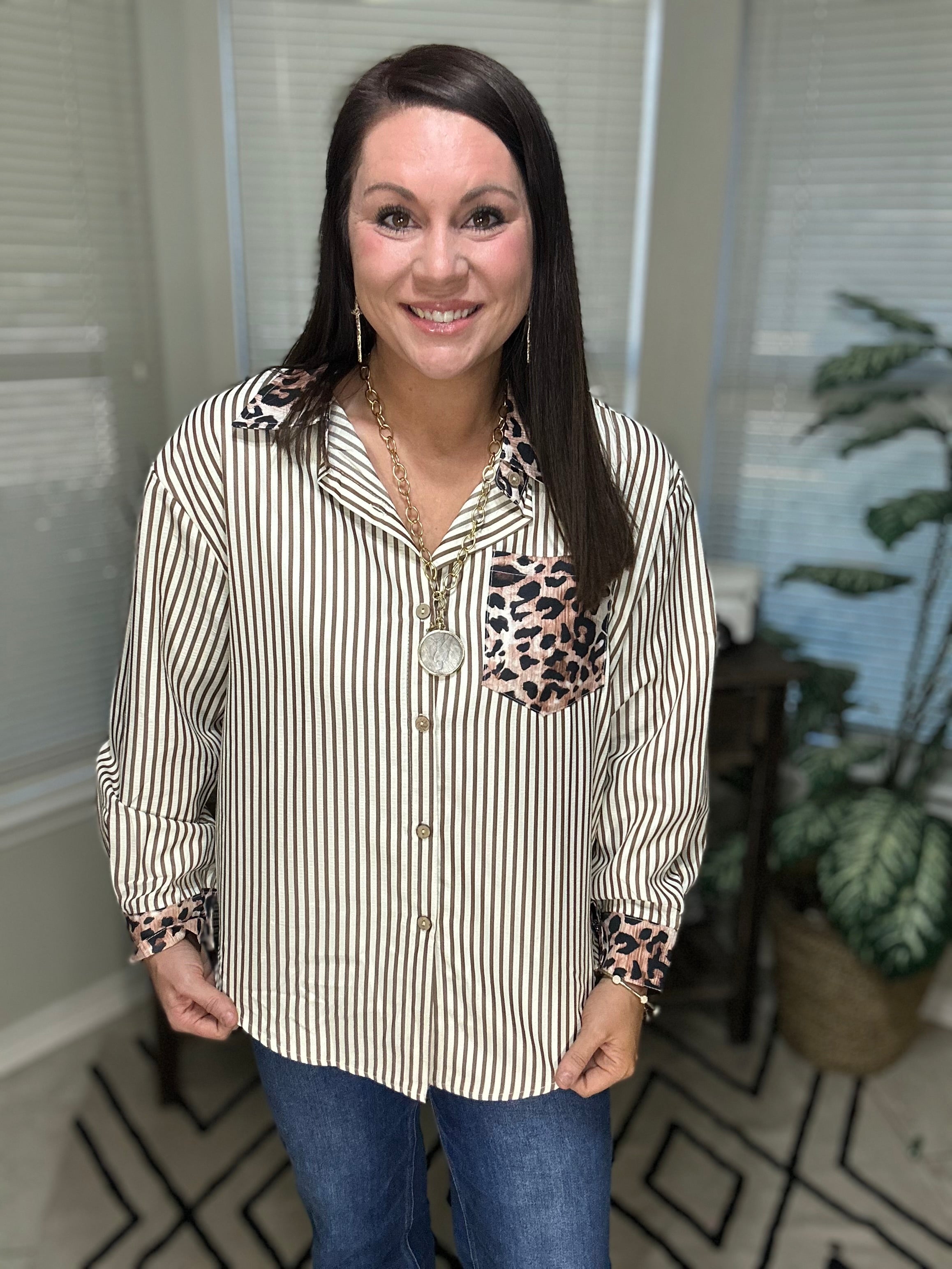 Savanna Stripe Button-Up