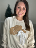 Cowgirl Hat Applique Sweatshirt