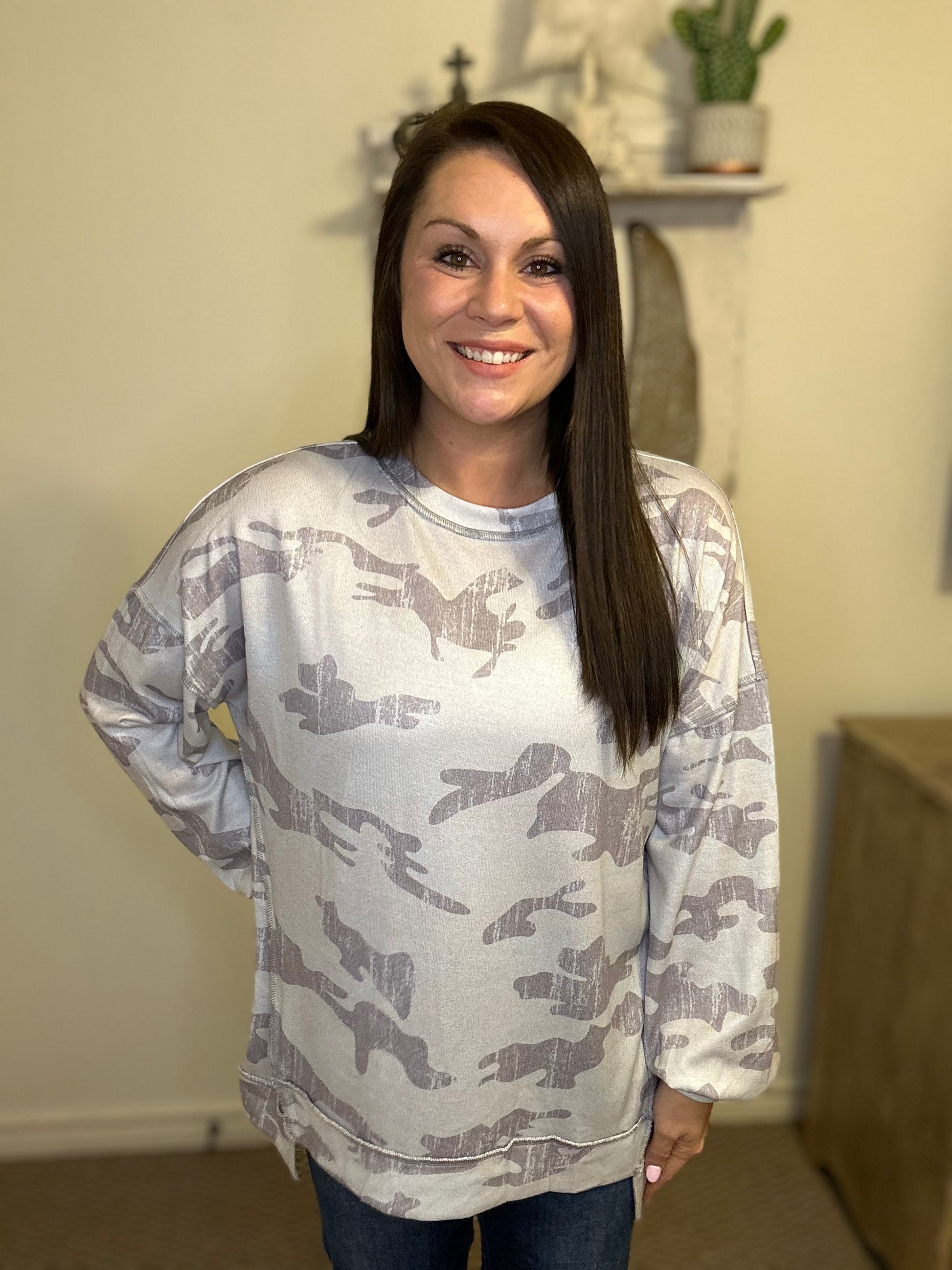 Retro Camouflage Sweatshirt