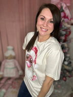 Bubble Peace Santa Graphic- tee