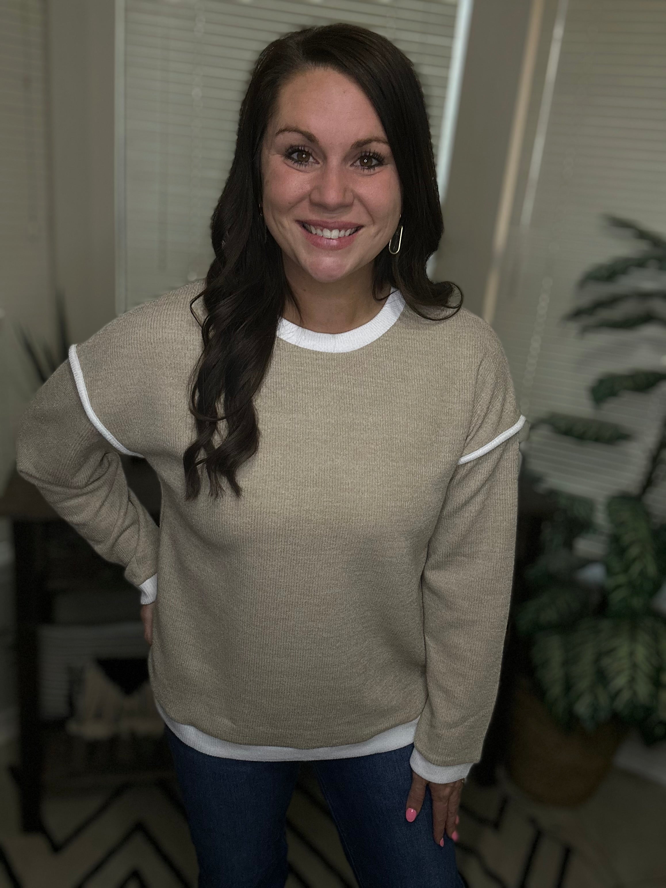 Beige Trace Top