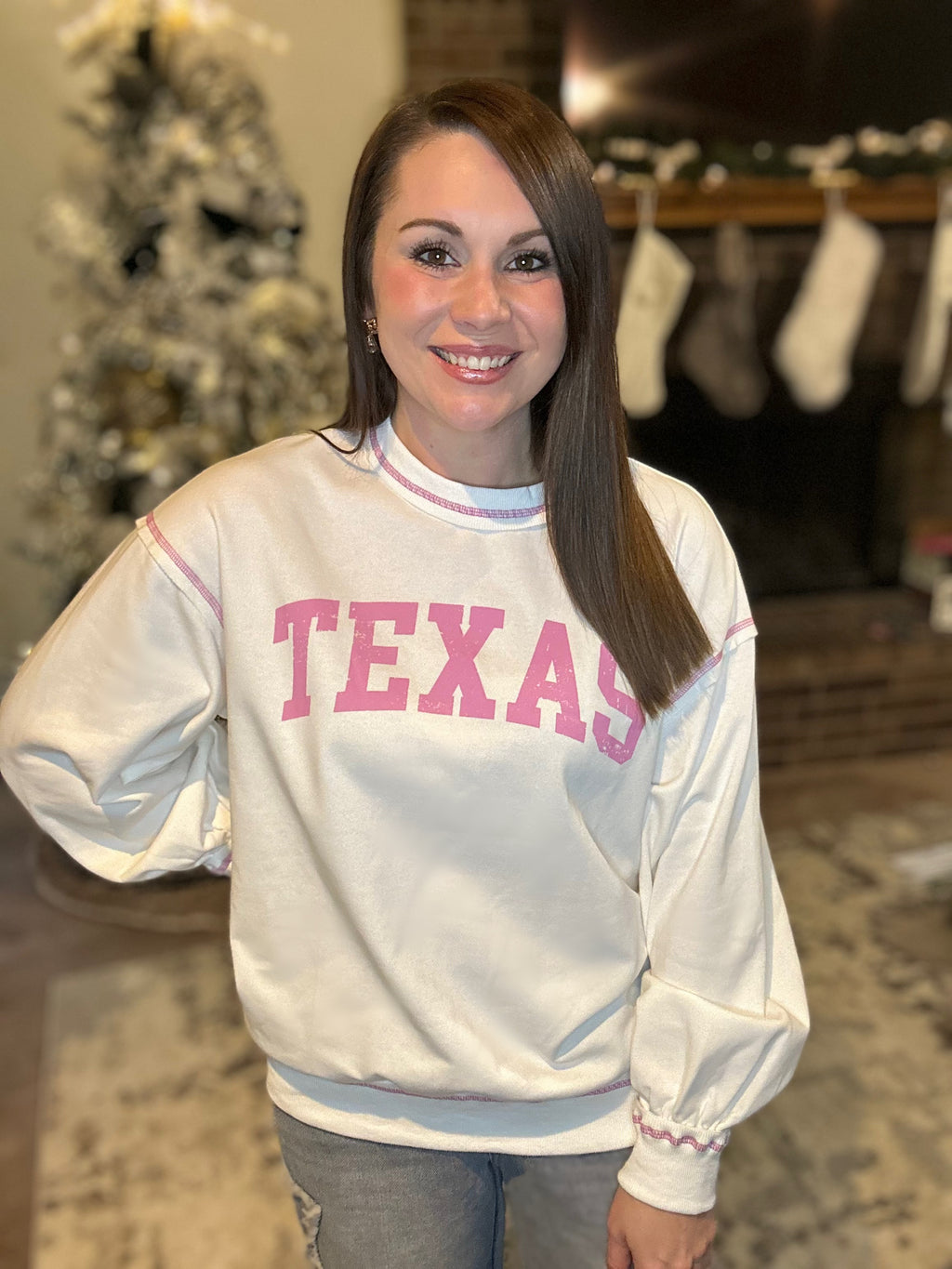 Texas Printed Crewneck Sweatshirt