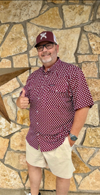Texas Maroon Pearl Snap Shirt