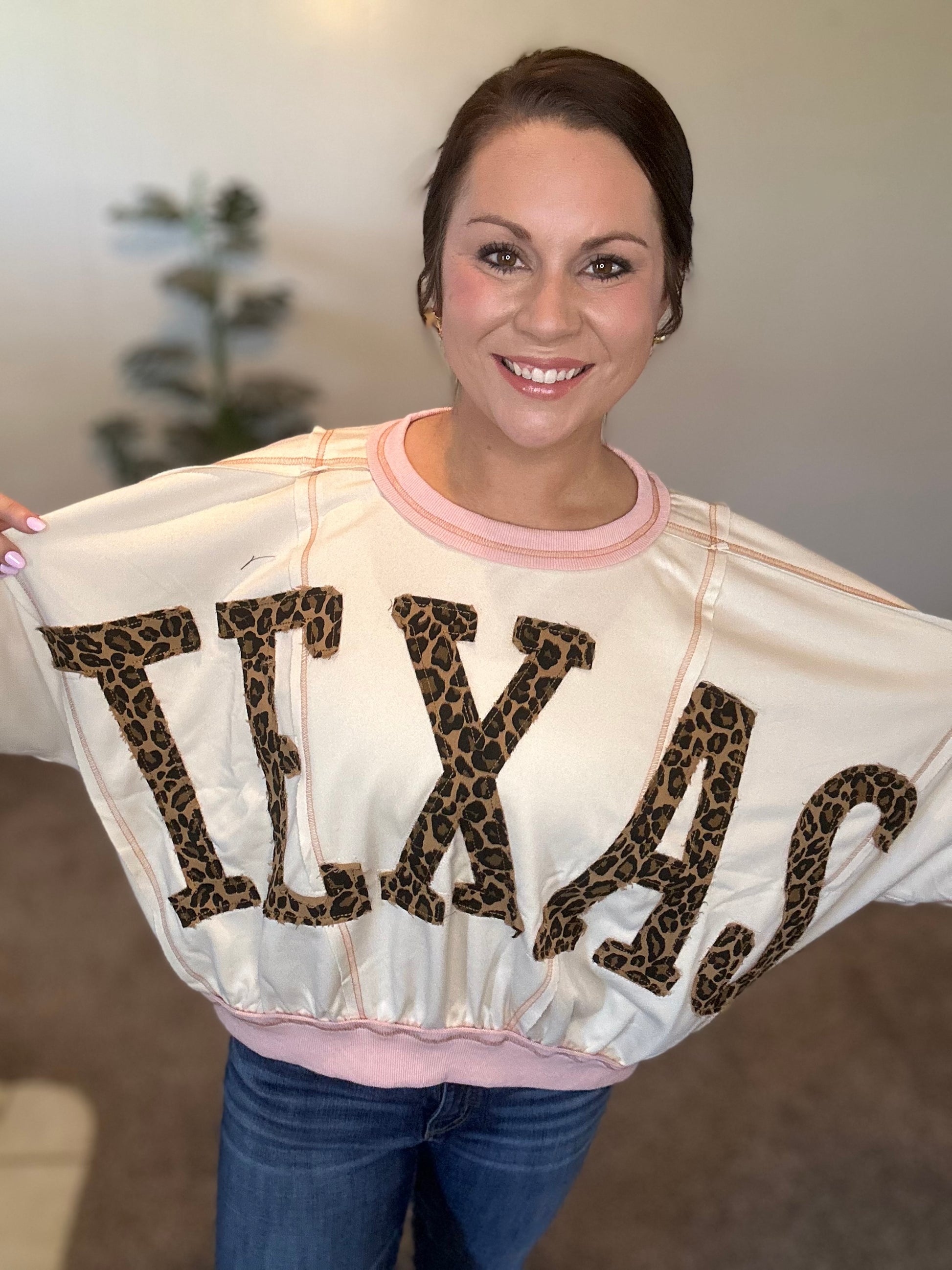 Texas Leopard Patchwork Top