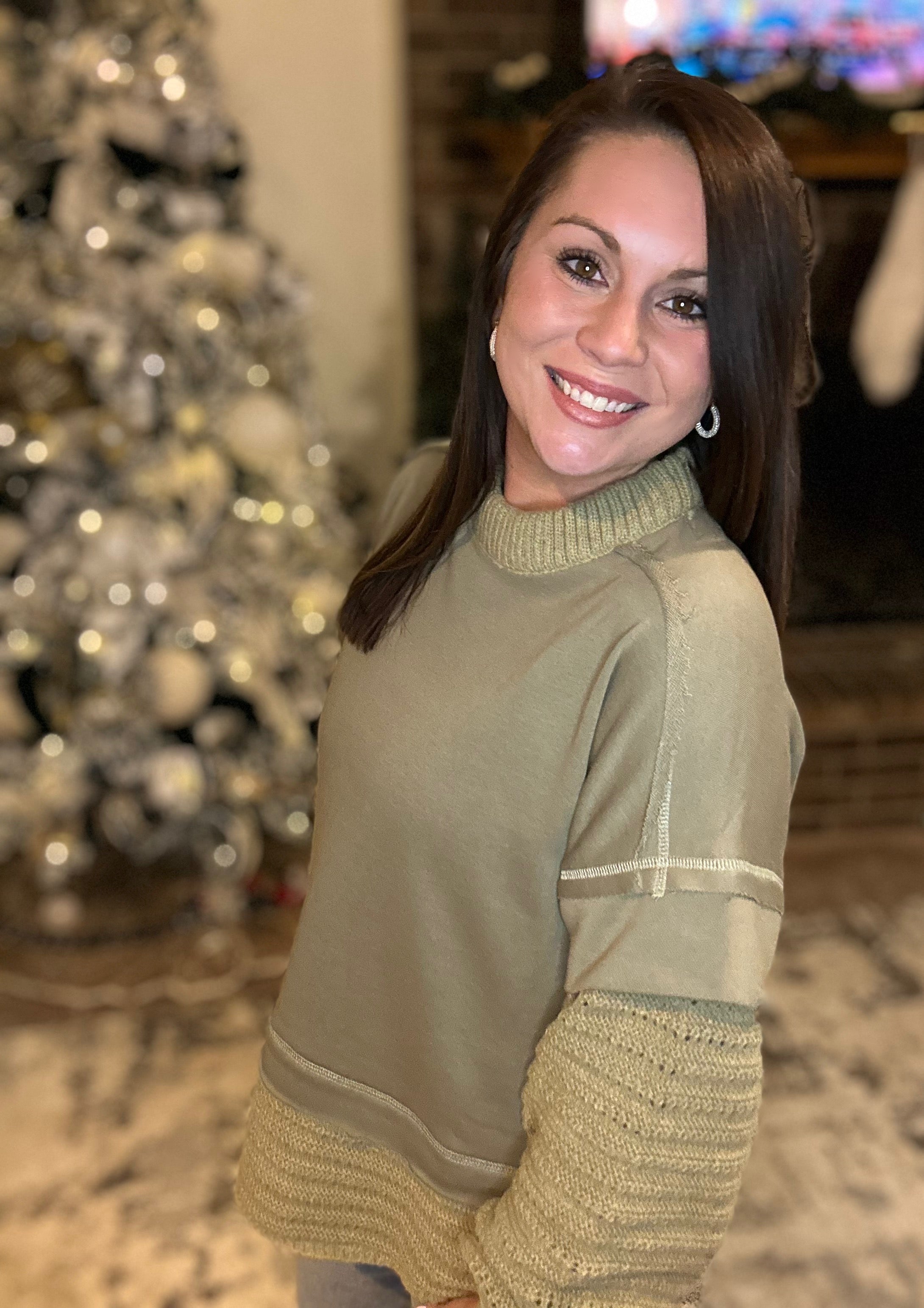 Layered Rib Knit Sweater