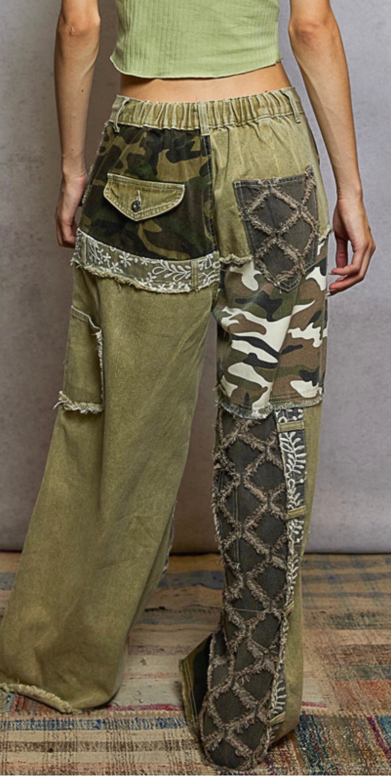Camo Patchwork Pants